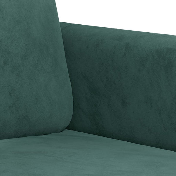 vidaXL 3-Piece Sofa Set Dark Green Velvet