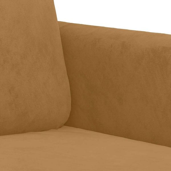 vidaXL 3-Piece Sofa Set Brown Velvet