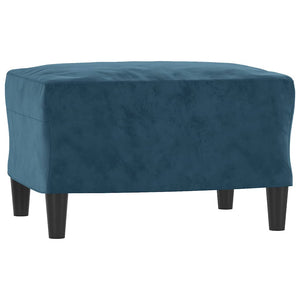 vidaXL 3-Piece Sofa Set Blue Velvet