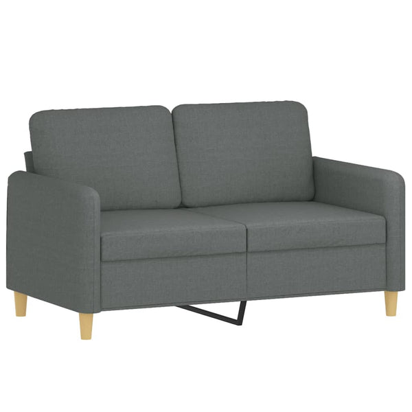 vidaXL 4-Piece Sofa Set with Cushions Dark Gray Fabric