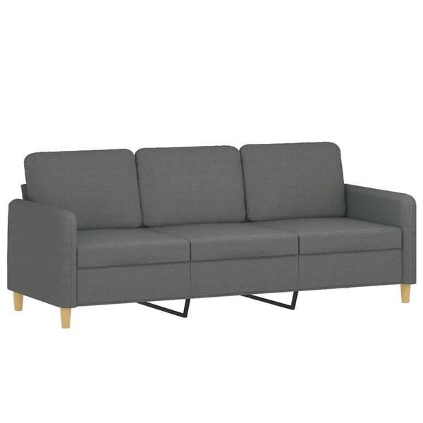 vidaXL 4-Piece Sofa Set with Cushions Dark Gray Fabric