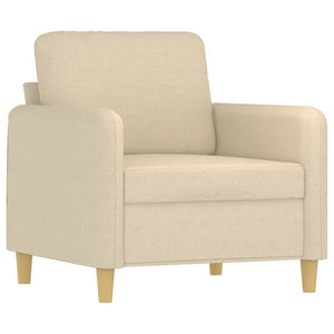 vidaXL 4-Piece Sofa Set with Cushions Cream Fabric