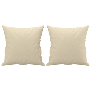 vidaXL 2-Seater Sofa Set with Cushions Cream Fabric