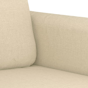 vidaXL 2-Seater Sofa Set with Cushions Cream Fabric