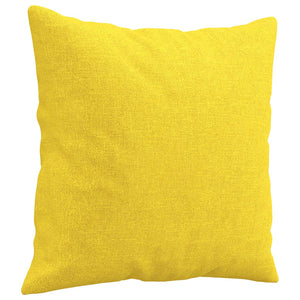vidaXL 2-Piece Sofa Set with Cushions Light Yellow Fabric