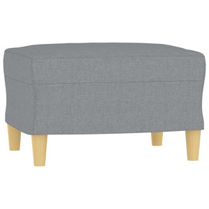 vidaXL 3-Piece Sofa Set with Cushions Light Grey Fabric