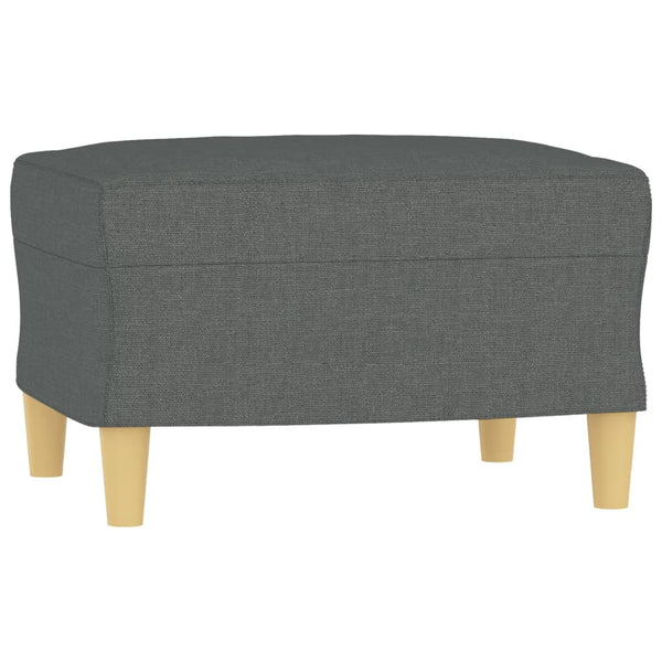 vidaXL 3-Piece Sofa Set with Cushions Dark Gray Fabric