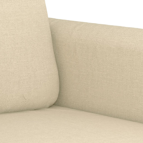 vidaXL 3-Piece Sofa Set with Cushions Cream Fabric