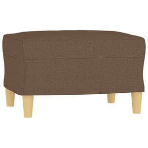 vidaXL 3-Piece Sofa Set with Cushions Brown Fabric