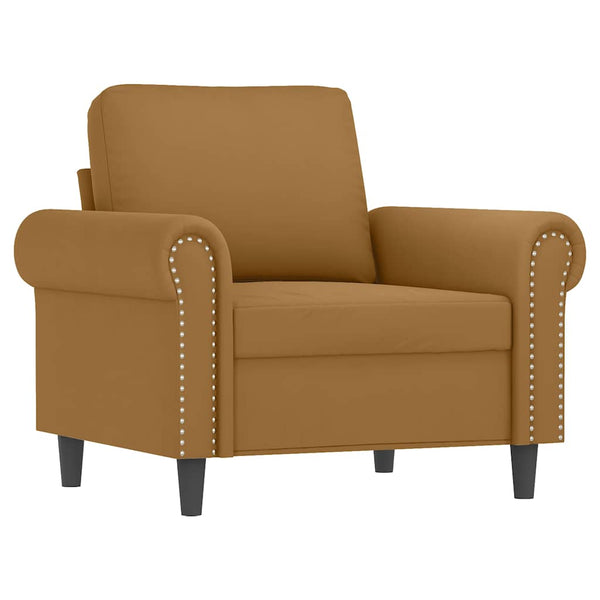 vidaXL 4-piece Sofa Set with Cushions Brown Velvet