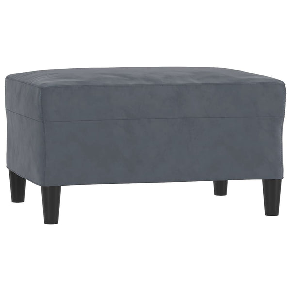 vidaXL 4-Piece Sofa Set with Cushions Dark Grey Velvet