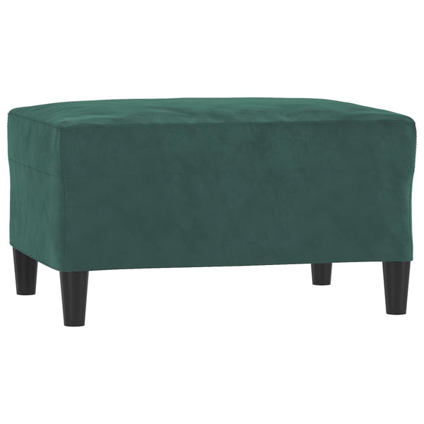 vidaXL 4-Piece Sofa Set with Cushions Dark Green Velvet