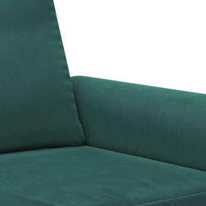 vidaXL 4-Piece Sofa Set with Cushions Dark Green Velvet