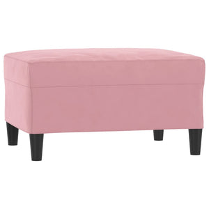vidaXL 4-Piece Sofa Set with Cushions Pink Velvet