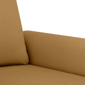 vidaXL 3-Piece Sofa Set with Cushions Brown Velvet