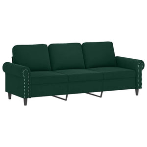 vidaXL 2-piece Sofa Set with Cushions Dark Green Velvet