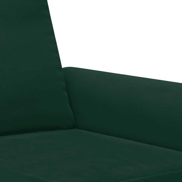vidaXL 2-piece Sofa Set with Cushions Dark Green Velvet