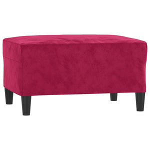vidaXL 3-Piece Sofa Set with Cushions Wine Red Velvet