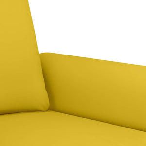 vidaXL 3-Piece Sofa Set with Cushions Yellow Velvet