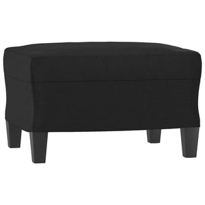 vidaXL 3-Piece Sofa Set with Cushions Black Artificial Leather