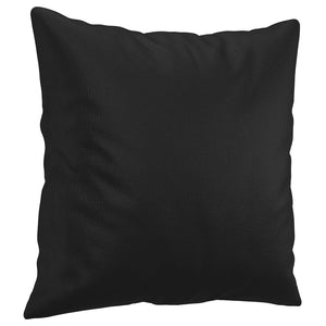 vidaXL 3-Piece Sofa Set with Cushions Black Artificial Leather