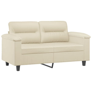 vidaXL 3-Piece Sofa Set with Cushions Cream Faux Leather