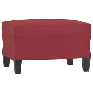 vidaXL 3-Piece Sofa Set with Cushions Wine Red Faux Leather