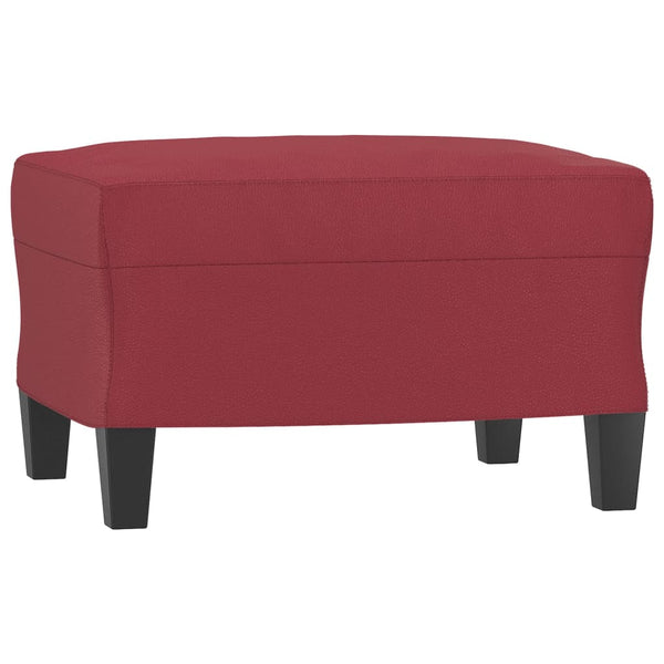 vidaXL 3-Piece Sofa Set with Cushions Wine Red Faux Leather