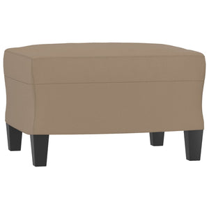 vidaXL 3-Piece Sofa Set with Cushions Cappuccino Brown Faux Leather