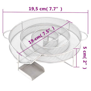 vidaXL Cold Smoke Generator Round 19.5 cm Stainless Steel