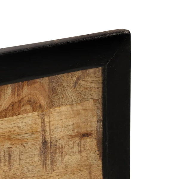 vidaXL Mirror with Shelves 80x8x55 cm Glass and Solid Mango Wood