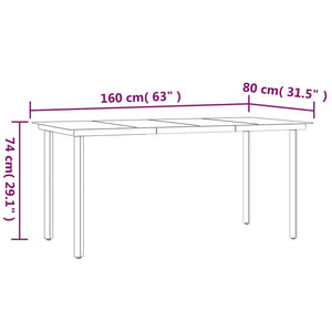 vidaXL 5-Piece Garden Dining Set Black Poly Rattan and Steel