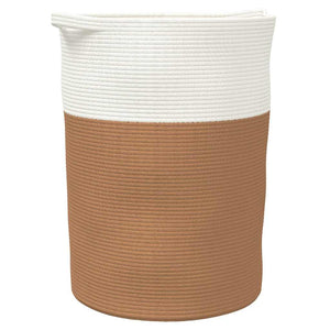 vidaXL Storage Basket Brown and White Ø49x65 cm Cotton
