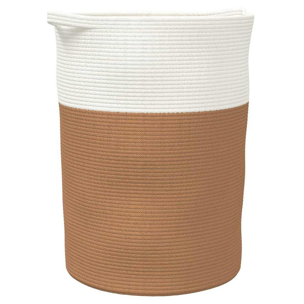 vidaXL Storage Basket Brown and White Ø49x65 cm Cotton