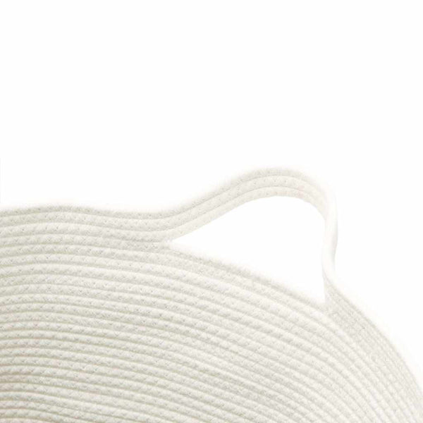 vidaXL Storage Basket Brown and White Ø49x65 cm Cotton