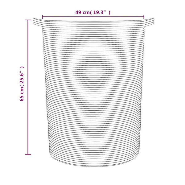 vidaXL Storage Basket Brown and White Ø49x65 cm Cotton