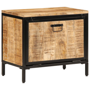 vidaXL Shoe Cabinet 60x35x53 cm Rough Solid Mango Wood