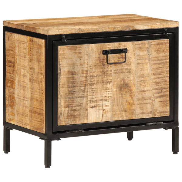 vidaXL Shoe Cabinet 60x35x53 cm Rough Solid Mango Wood
