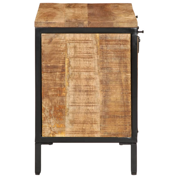 vidaXL Shoe Cabinet 60x35x53 cm Rough Solid Mango Wood