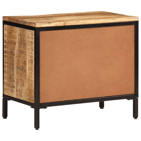 vidaXL Shoe Cabinet 60x35x53 cm Rough Solid Mango Wood