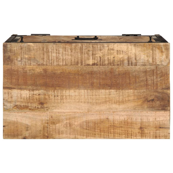 vidaXL Shoe Cabinet 60x35x53 cm Rough Solid Mango Wood