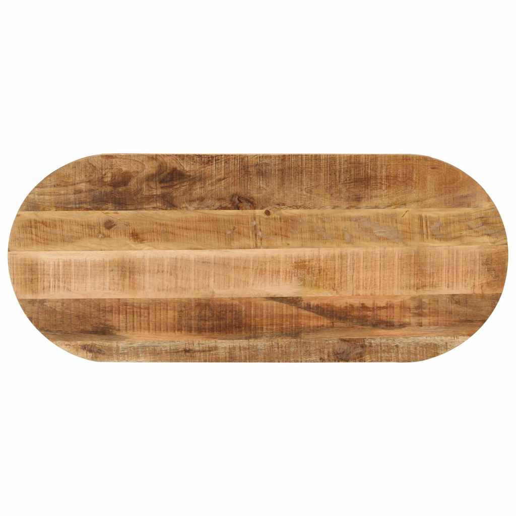 vidaXL Tabletop 80x40x2.5 cm Oval Rough Solid Mango Wood