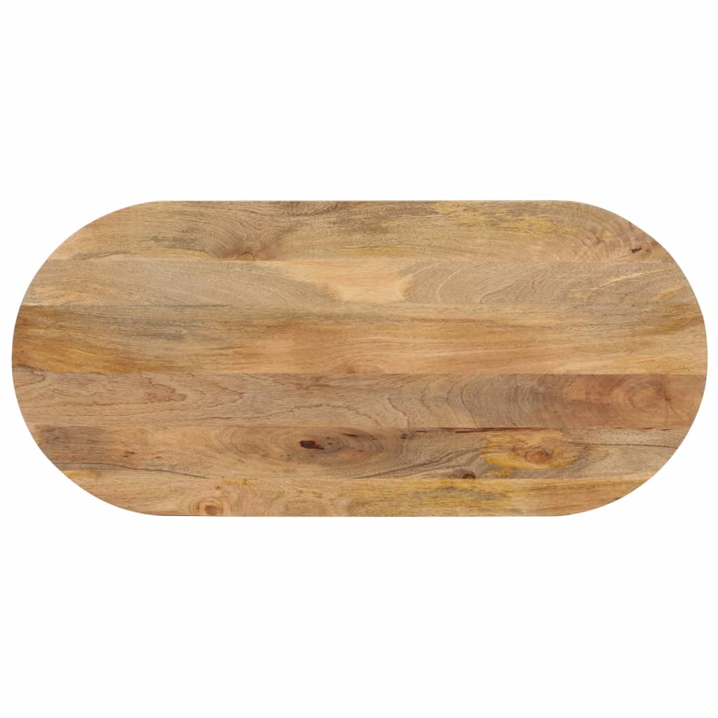vidaXL Tabletop 140x50x2.5 cm Oval Solid Mango Wood