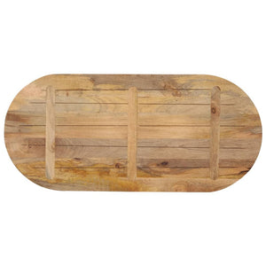 vidaXL Tabletop 140x50x2.5 cm Oval Solid Mango Wood
