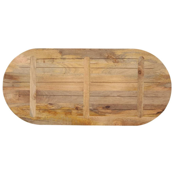 vidaXL Tabletop 140x50x2.5 cm Oval Solid Mango Wood