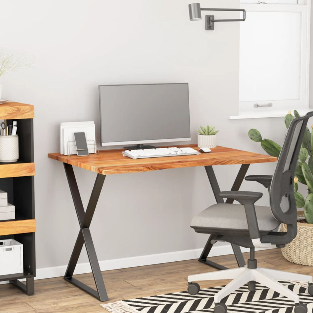 vidaXL Desk Tabletop 100x80x2.5 cm Rectangular Solid Acacia Wood