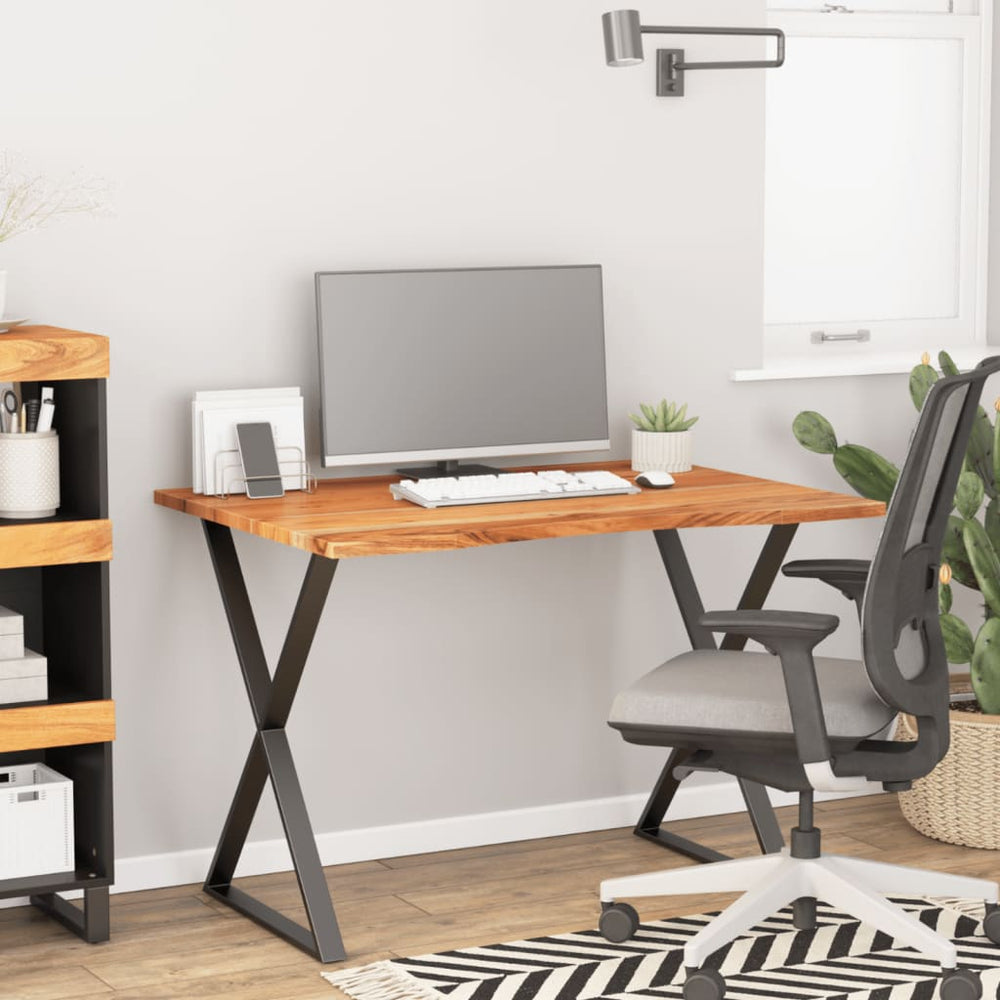 vidaXL Desk Top 110x80x2.5 cm Rectangular Solid Acacia Wood