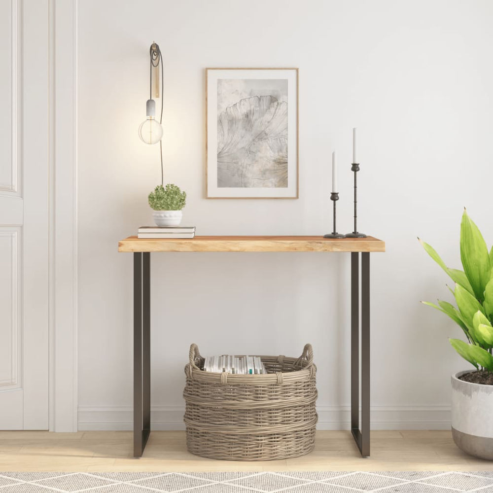 vidaXL Tabletop 90x40x2.5 cm Rectangular Solid Acacia Wood Live Edge