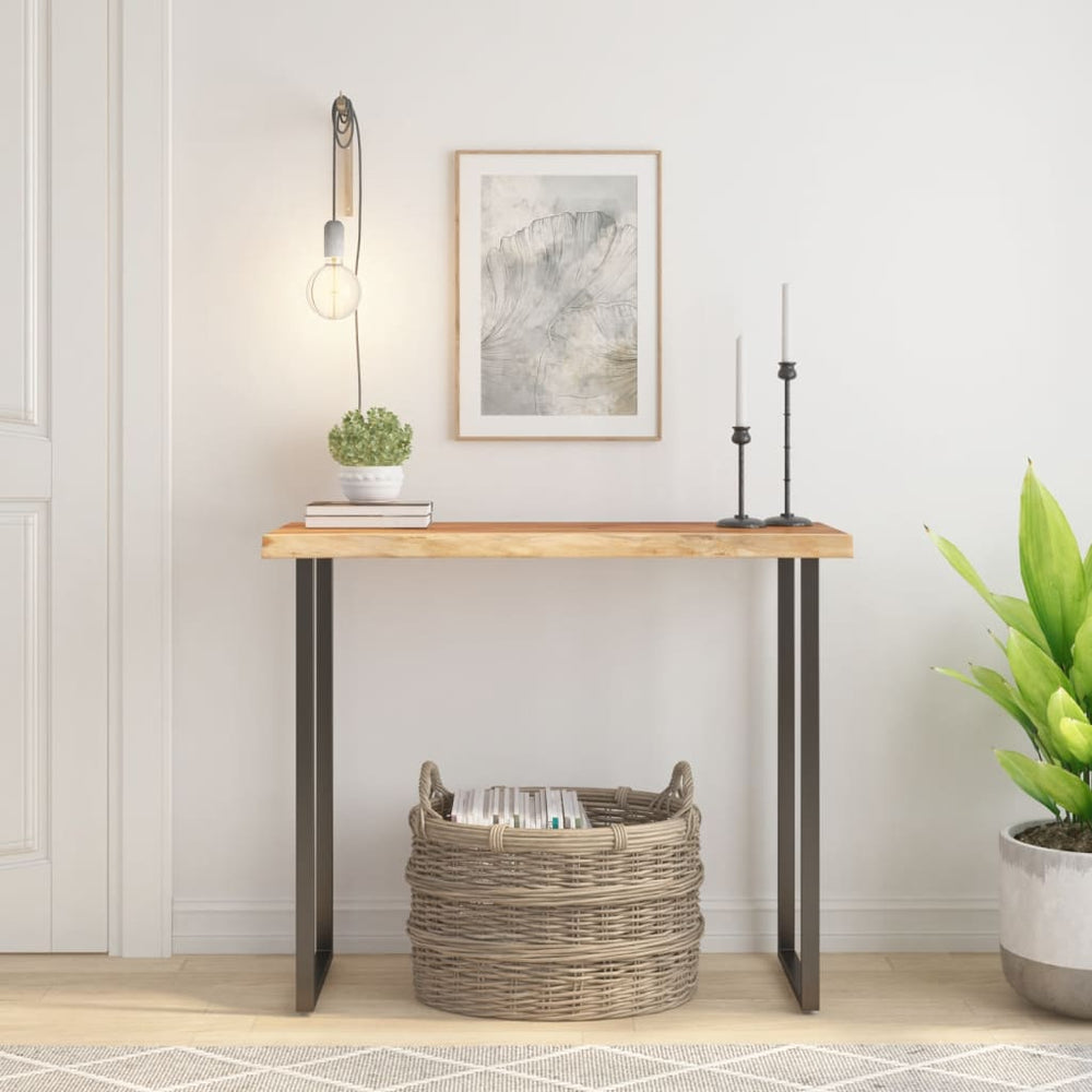vidaXL Table Top 100x40x2.5 cm Rectangular Solid Acacia Live Edge