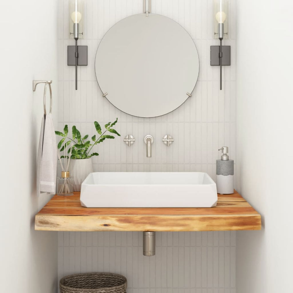 vidaXL Vanity Top 70x60x2.5 cm Rectangular Solid Acacia Wood